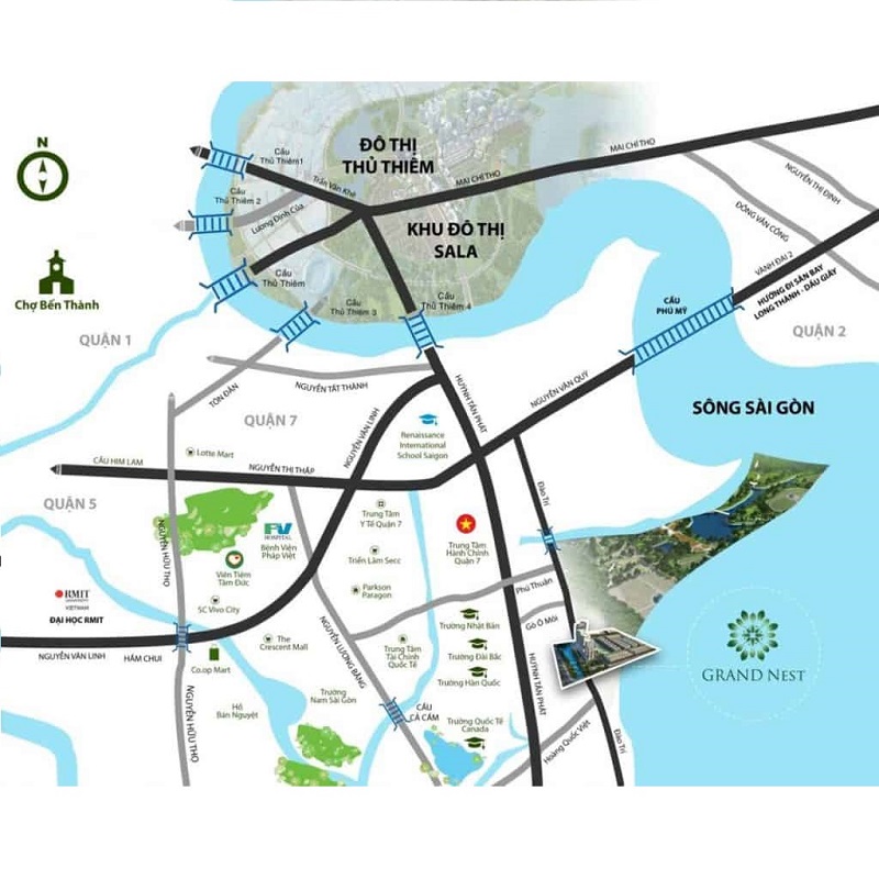 Map GRAND NEST QUẬN 7