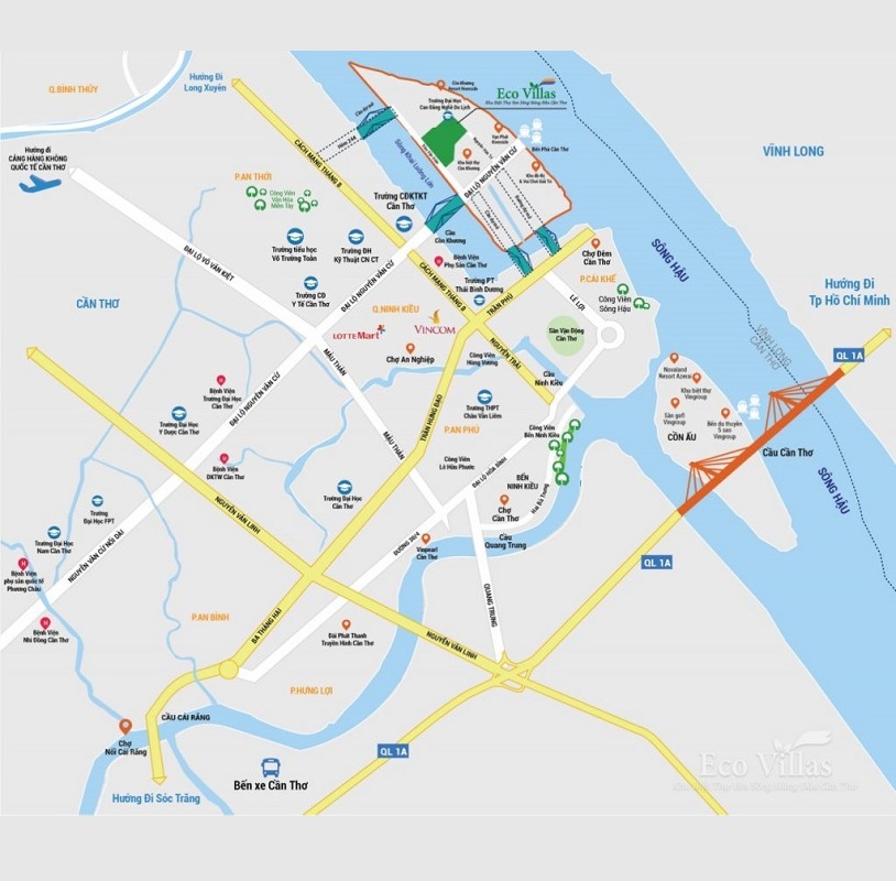 Map Eco Villas – Cần Thơ