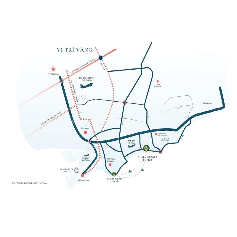 Map Charm Resort Hồ Tràm – Best Western Premier