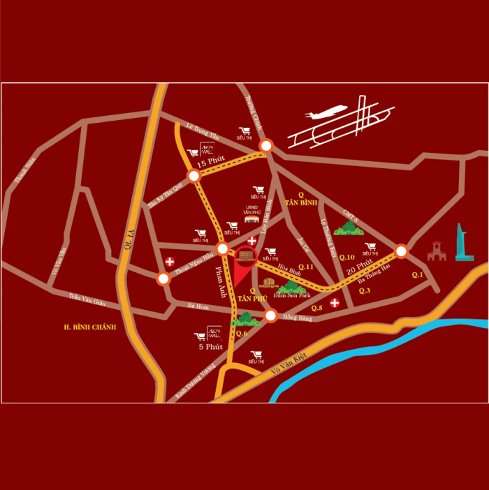 Map Diamond Lotus Lake View