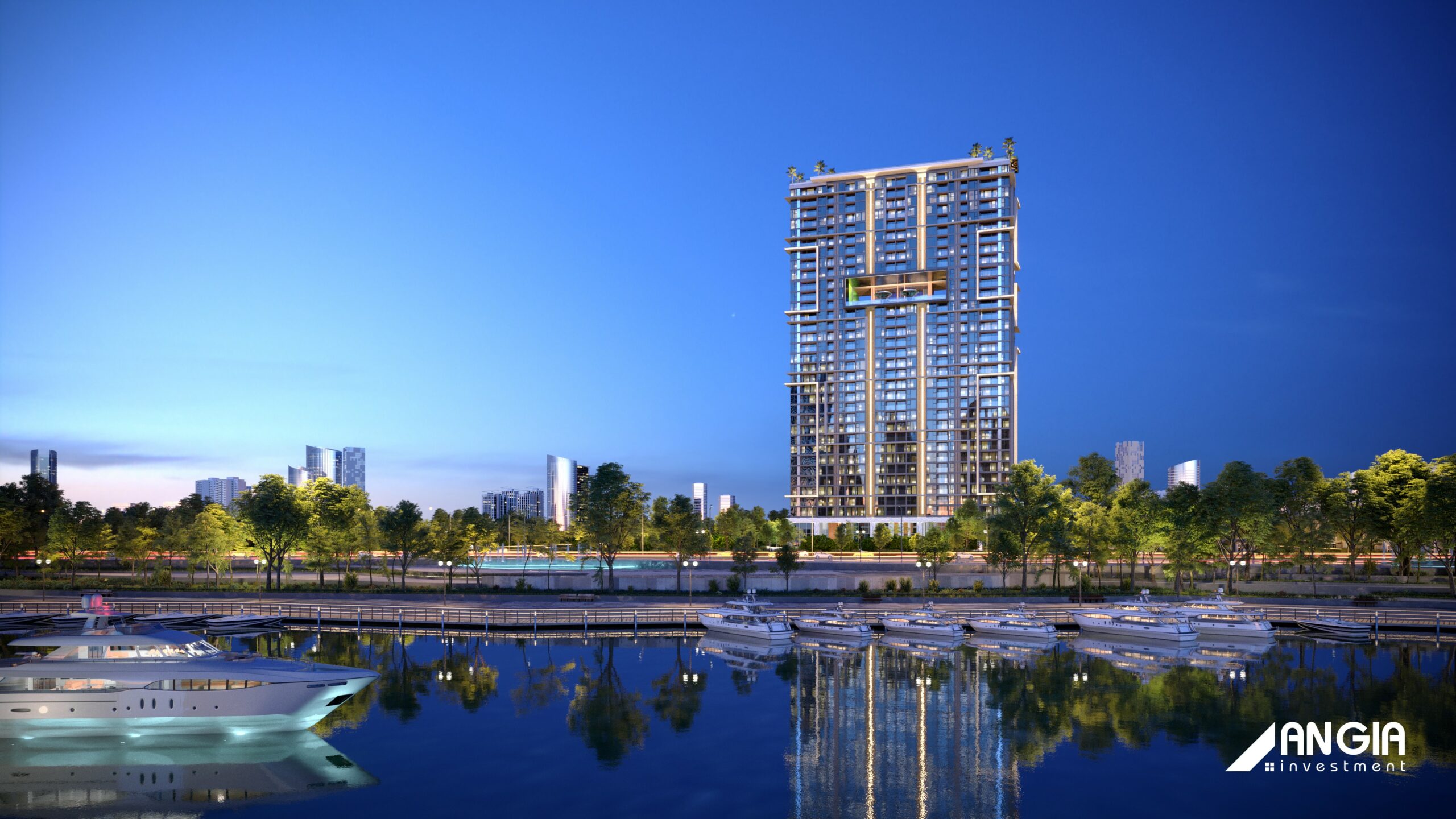 Phối cảnh bên ngoài dự án Sky89 - một trong 4 dự án hợp tác giữa liên doanh An Gia và Creed Group.