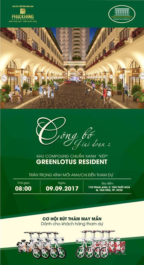 CHƯƠNG TRÌNH CÔNG BỐ GIAI ĐOẠN 2 DỰ ÁN GREENLOTUS RESIDENT