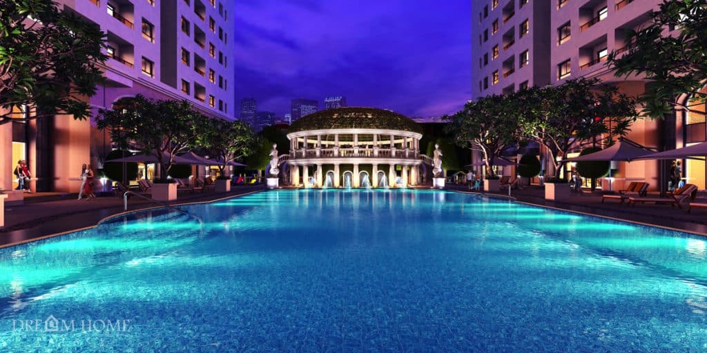 Hồ bơi 500m2 sẽ giúp bạn thư giãn sau những giờ làm việc căng thẳng