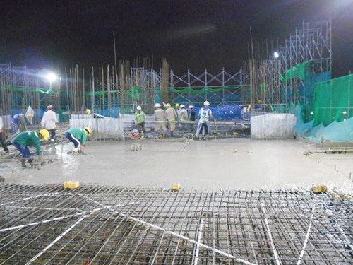 Đổ bê tông sàn tầng 22 (tiến độ 20.12.2016)