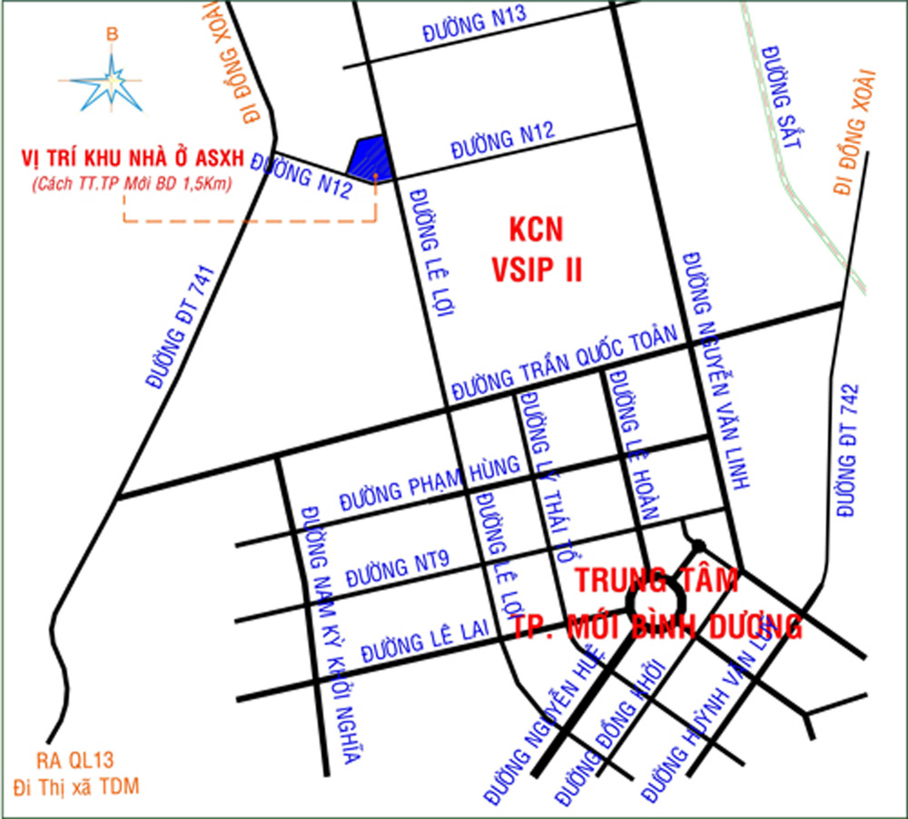 Sơ đồ vị trí Becamex VSIP 2