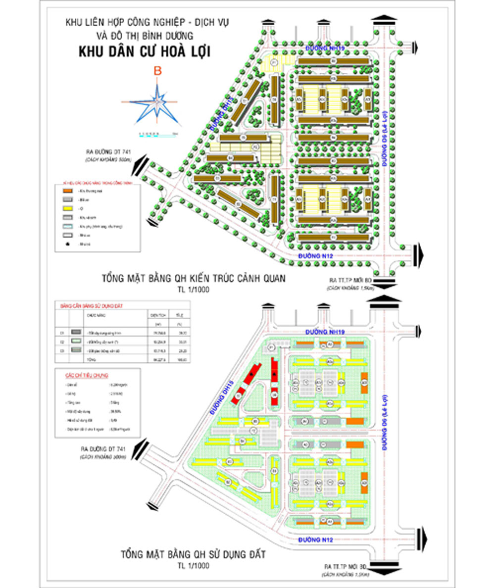 Mặt bằng nhà ở xã hội Becamex VSIP 2