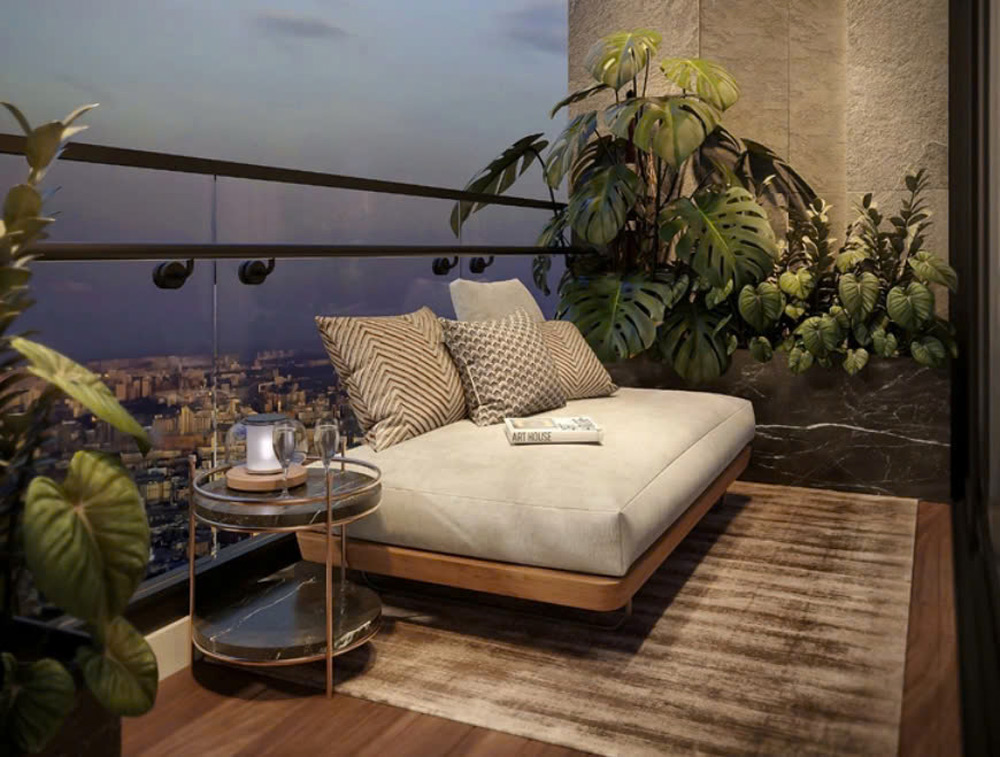 Tầm nhìn toàn cảnh từ tầng cao thành phố dành riêng cho gia chủ duplex FIATO UPTOWN